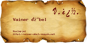 Vainer Ábel névjegykártya