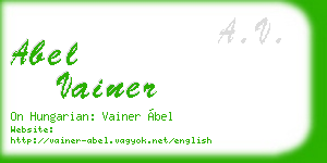abel vainer business card